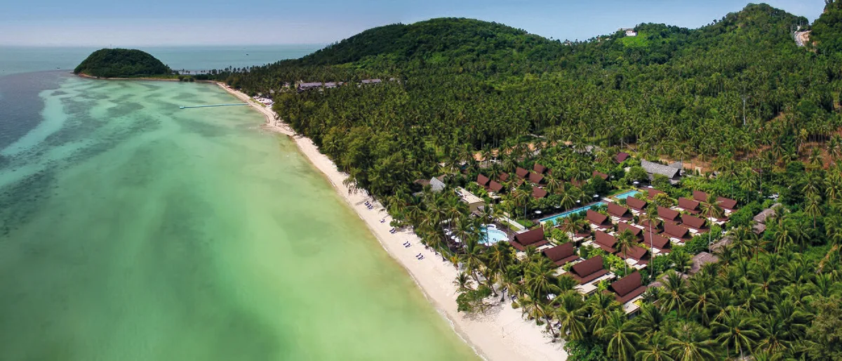 Виллы и бассейны The Passage Samui у пляжа Лаем Яй, архивное фото 2014 года.
